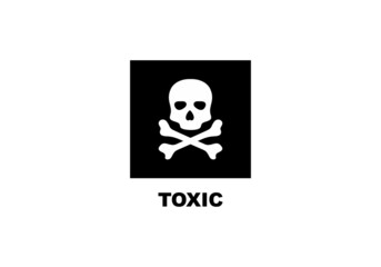 Toxic simple flat icon vector illustration