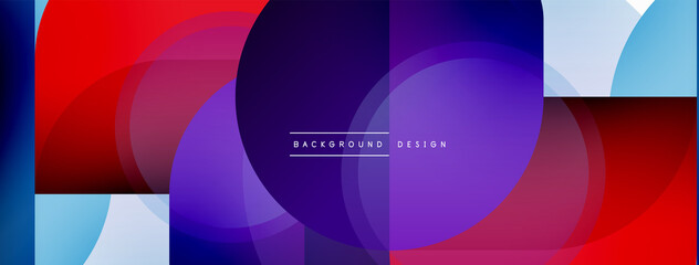 Creative geometric wallpaper. Minimal circle triangle and square line abstract background. Vector illustration for wallpaper banner background or landing page