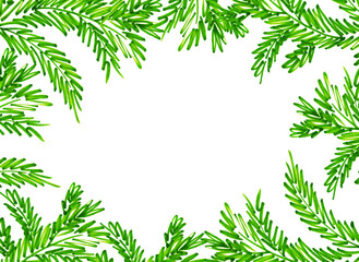 Background abstract paper green nature grass greenery summer plants foliage Christmas tree marker lines holiday new year christmas spruce fir branches drawing