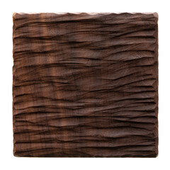 Carved texture square black walnut wooden pallet.
