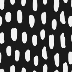 Abstract Hand-Drawn Polka Dot Seamless Patterns