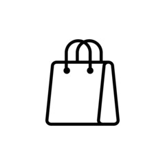 shopping bag flat icon vector illustration
