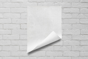 paper on white wall