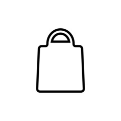 shopping bag flat icon vector illustration