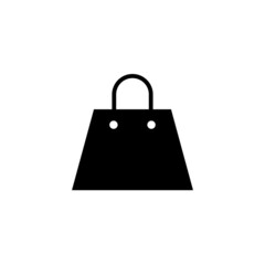 shopping bag flat icon vector illustration