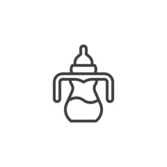 Feeding bottle line icon