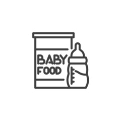 Baby nutrition line icon