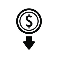 Money withdrawal icon vector graphic