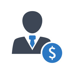 Broker icon vector graphic