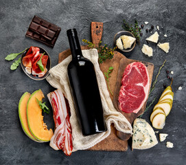 Cabernet sauvignon on gray background.