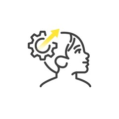 Cognitive skills line icon