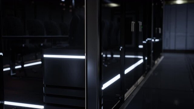 futuristic office and communication network center