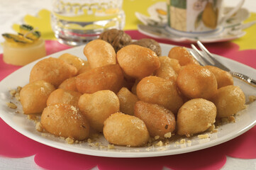 Bread boats stuffed with sausage, egg and cheese for breakfast
