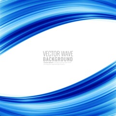 Modern stylish business blue wave on white background