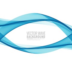 Elegant creative blue wave design vector