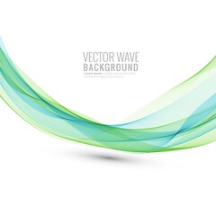 Abstract flowing business wave on white background