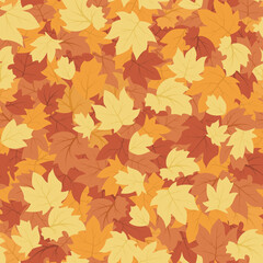 Naklejka na ściany i meble Seamless pattern with Autumn leaf. Design for print screen backdrop, Fabric, and tile wallpaper.