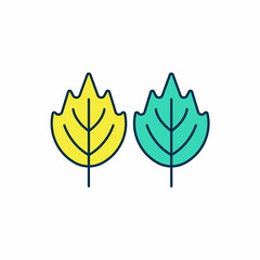 Obraz premium Filled outline Leaf icon isolated on white background. Leaves sign. Fresh natural product symbol. Vector