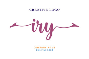 IRY lettering logo is simple, easy to understand and authoritative - obrazy, fototapety, plakaty