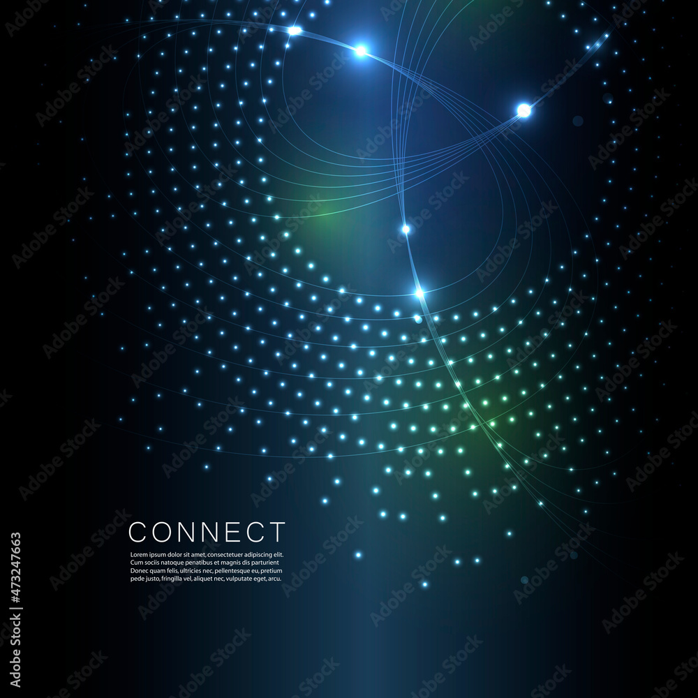 Poster design template. bright vector ornament template. abstract vector circle texture. halftone dots back