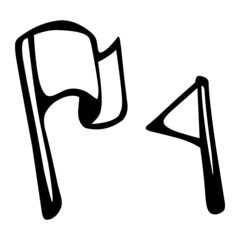 milestone of management hand drawn illustration