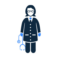 Doctor, healthcare, physician vector icon. Editable vector graphics.