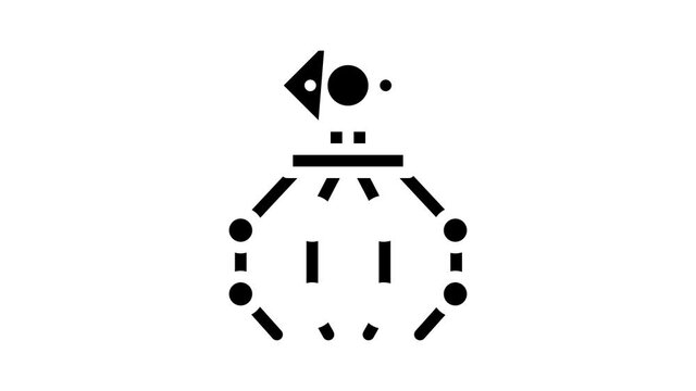 nanorobot equipment animated glyph icon nanorobot equipment sign. isolated on white background