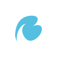 initial B with wave flat  logo symbol icon vector graphic design illustration idea creative © devastudios