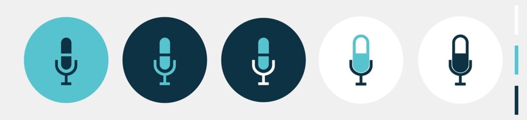 silhouette microphone set for podcast