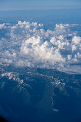 View of the clouds from the plane