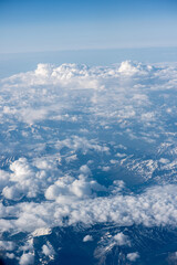 Obraz na płótnie Canvas View of the clouds from the plane