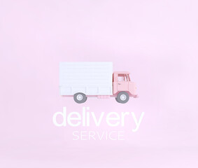 3D Online express delivery service concept, fast response delivery by courier Pickup, Delivery, Online Shipping Services. 3d Rendering. 