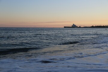 sunset over the sea