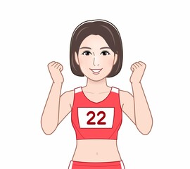 陸上選手の女性