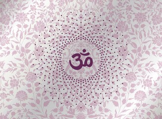 aum syllable , paisley design ,Hinduism , India	