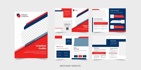 Brochure template layout design, minimal multipage business brochure template design, annual report, corporate company profile, editable template layout