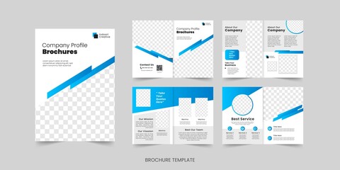 e	
Brochure template layout design, minimal multipage business brochure template design, annual report, corporate company profile, editable template layout