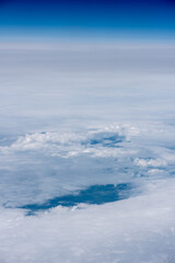 View of the clouds from the plane