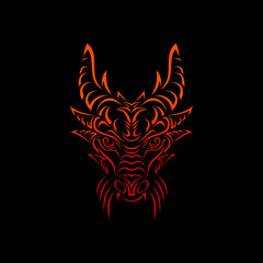 Dragon Logo Design Vector Illustration