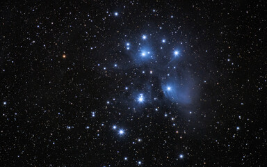 Pleiades star cluster - Powered by Adobe
