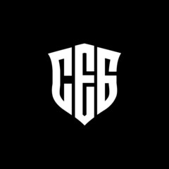 CEG letter logo design with black background in illustrator, vector logo modern alphabet font overlap style. calligraphy designs for logo, Poster, Invitation, etc.	