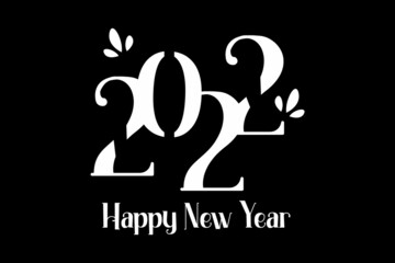 simple happy new year typography design