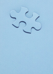 Embossed blue puzzle