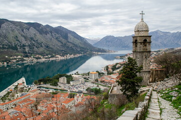 Obraz premium View from the top of the old city and the bay