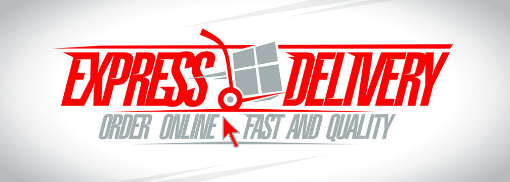 Express delivery vector web banner template