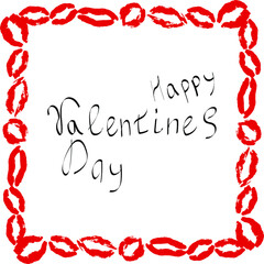 happy valentine's day frame with the inscription