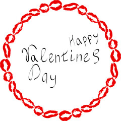 happy valentine's day frame with the inscription
