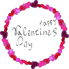 happy valentine's day frame with the inscription