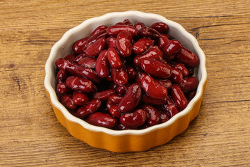 Canned red Kidney in the bowl