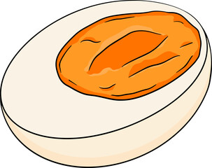 Hand drawn vector eggs. Scrambled, omelet, farm eggs. Drawing ingredients, rustic vector illustration